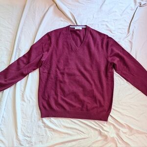 Piattelli Rich‎ Burgundy V-Neck Sweater